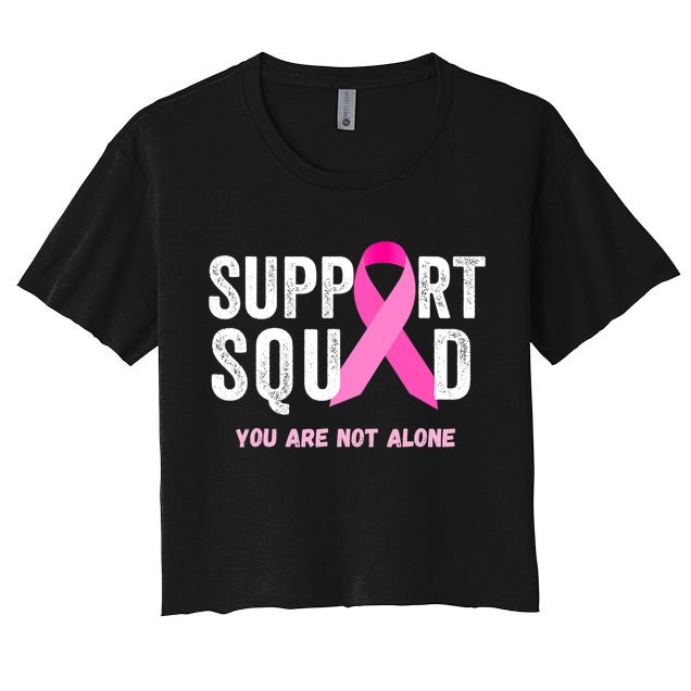 Support Squad Pink Ribbon Breast Cancer Awareness Crop Top