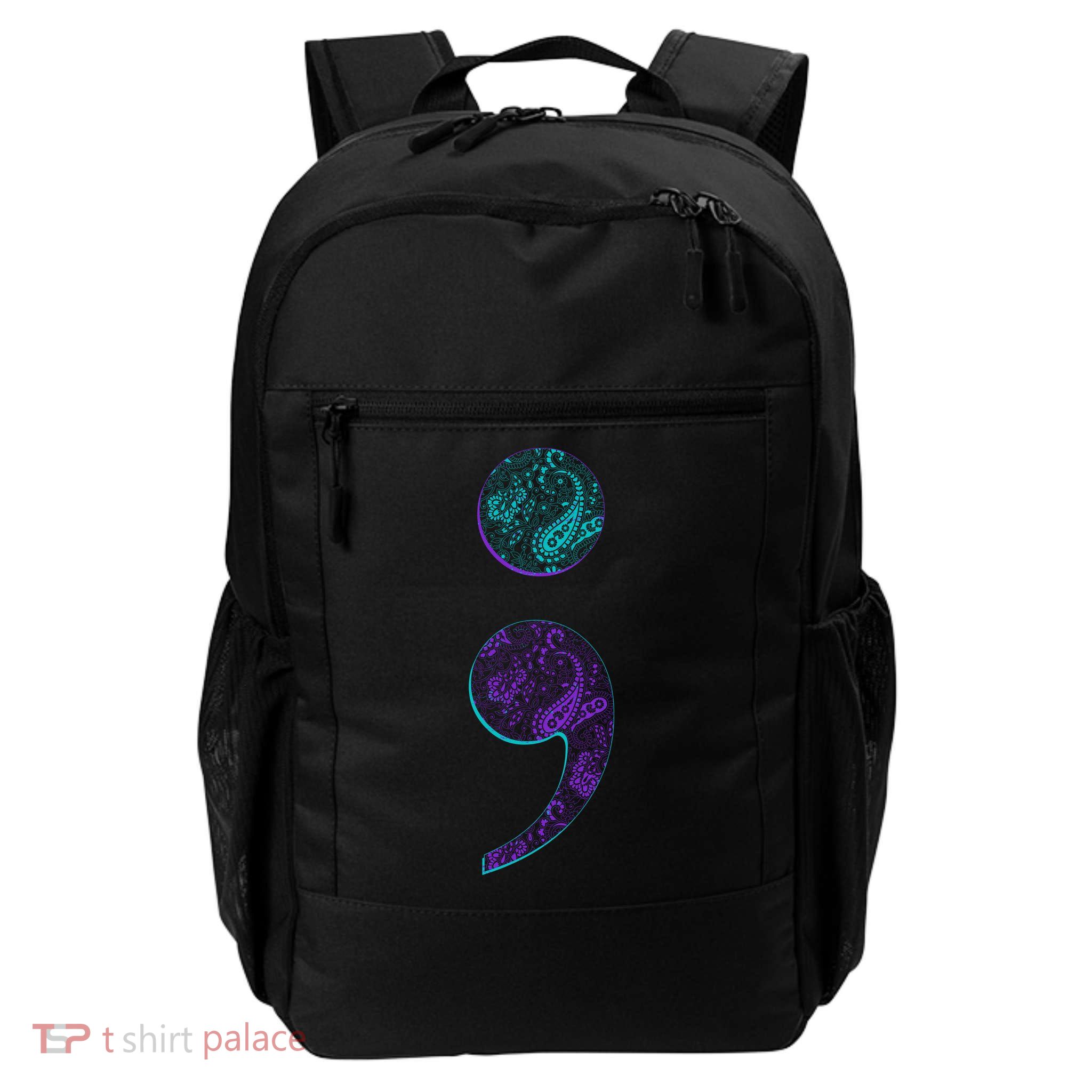 Semicolon Suicide Prevention Awareness Backpack