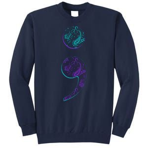 Semicolon Suicide Prevention Awareness Tall Sweatshirt