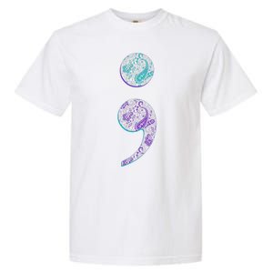 Semicolon Suicide Prevention Awareness Garment-Dyed Heavyweight T-Shirt