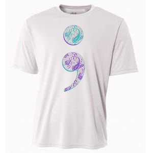 Semicolon Suicide Prevention Awareness Cooling Performance Crew T-Shirt