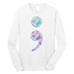 Semicolon Suicide Prevention Awareness Long Sleeve Shirt