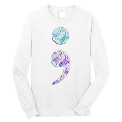 Semicolon Suicide Prevention Awareness Long Sleeve Shirt