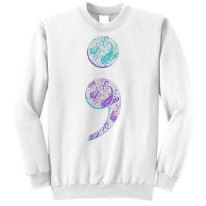 Semicolon Suicide Prevention Awareness Sweatshirt