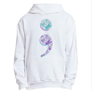 Semicolon Suicide Prevention Awareness Urban Pullover Hoodie