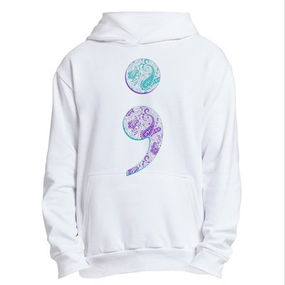 Semicolon Suicide Prevention Awareness Urban Pullover Hoodie