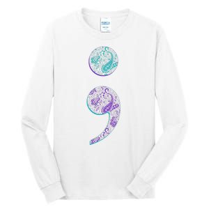 Semicolon Suicide Prevention Awareness Tall Long Sleeve T-Shirt