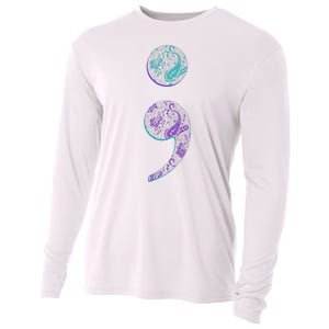 Semicolon Suicide Prevention Awareness Cooling Performance Long Sleeve Crew