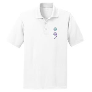 Semicolon Suicide Prevention Awareness PosiCharge RacerMesh Polo