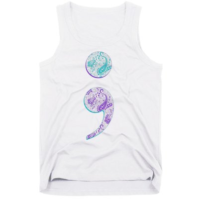 Semicolon Suicide Prevention Awareness Tank Top