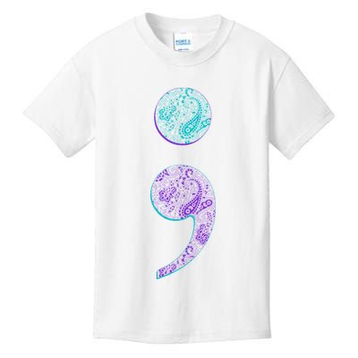 Semicolon Suicide Prevention Awareness Kids T-Shirt