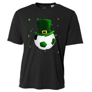 Soccer St Patricks Day Leprechaun Shamrock Cooling Performance Crew T-Shirt