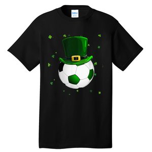 Soccer St Patricks Day Leprechaun Shamrock Tall T-Shirt