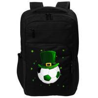 Soccer St Patricks Day Leprechaun Shamrock Impact Tech Backpack