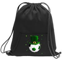 Soccer St Patricks Day Leprechaun Shamrock Sweatshirt Cinch Pack Bag