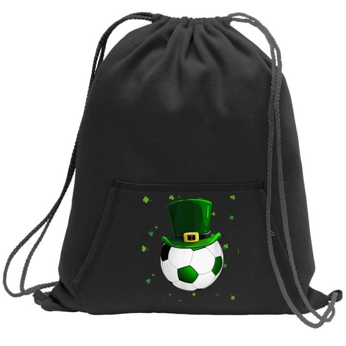 Soccer St Patricks Day Leprechaun Shamrock Sweatshirt Cinch Pack Bag