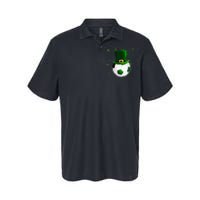 Soccer St Patricks Day Leprechaun Shamrock Softstyle Adult Sport Polo