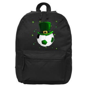 Soccer St Patricks Day Leprechaun Shamrock 16 in Basic Backpack