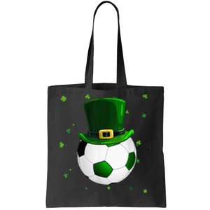 Soccer St Patricks Day Leprechaun Shamrock Tote Bag