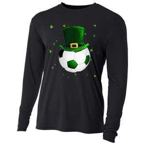 Soccer St Patricks Day Leprechaun Shamrock Cooling Performance Long Sleeve Crew