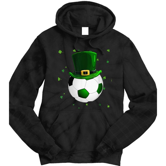 Soccer St Patricks Day Leprechaun Shamrock Tie Dye Hoodie