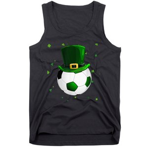 Soccer St Patricks Day Leprechaun Shamrock Tank Top