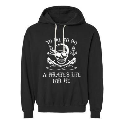 Spooky Skeleton Pirate Adventure Garment-Dyed Fleece Hoodie