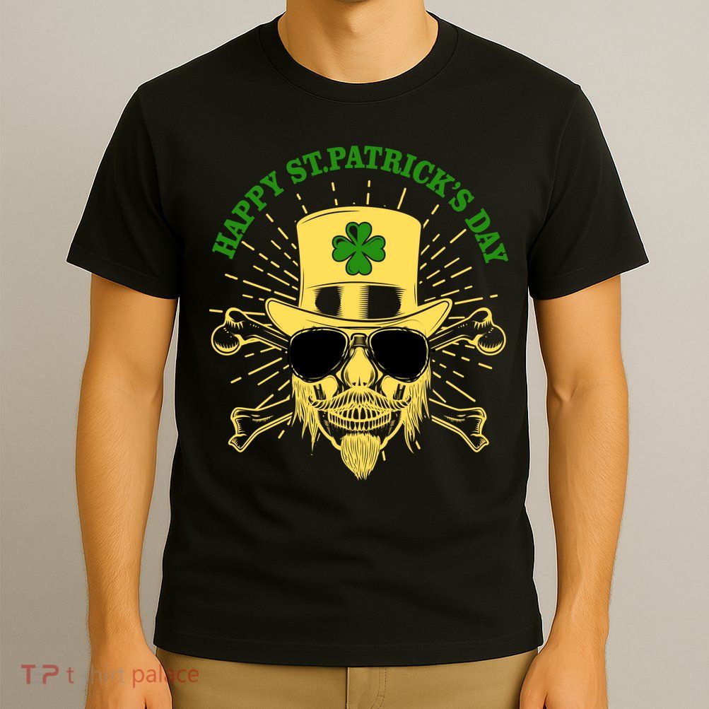 Skull St Patricks Day, Irish Skull Shamrock T-Shirt