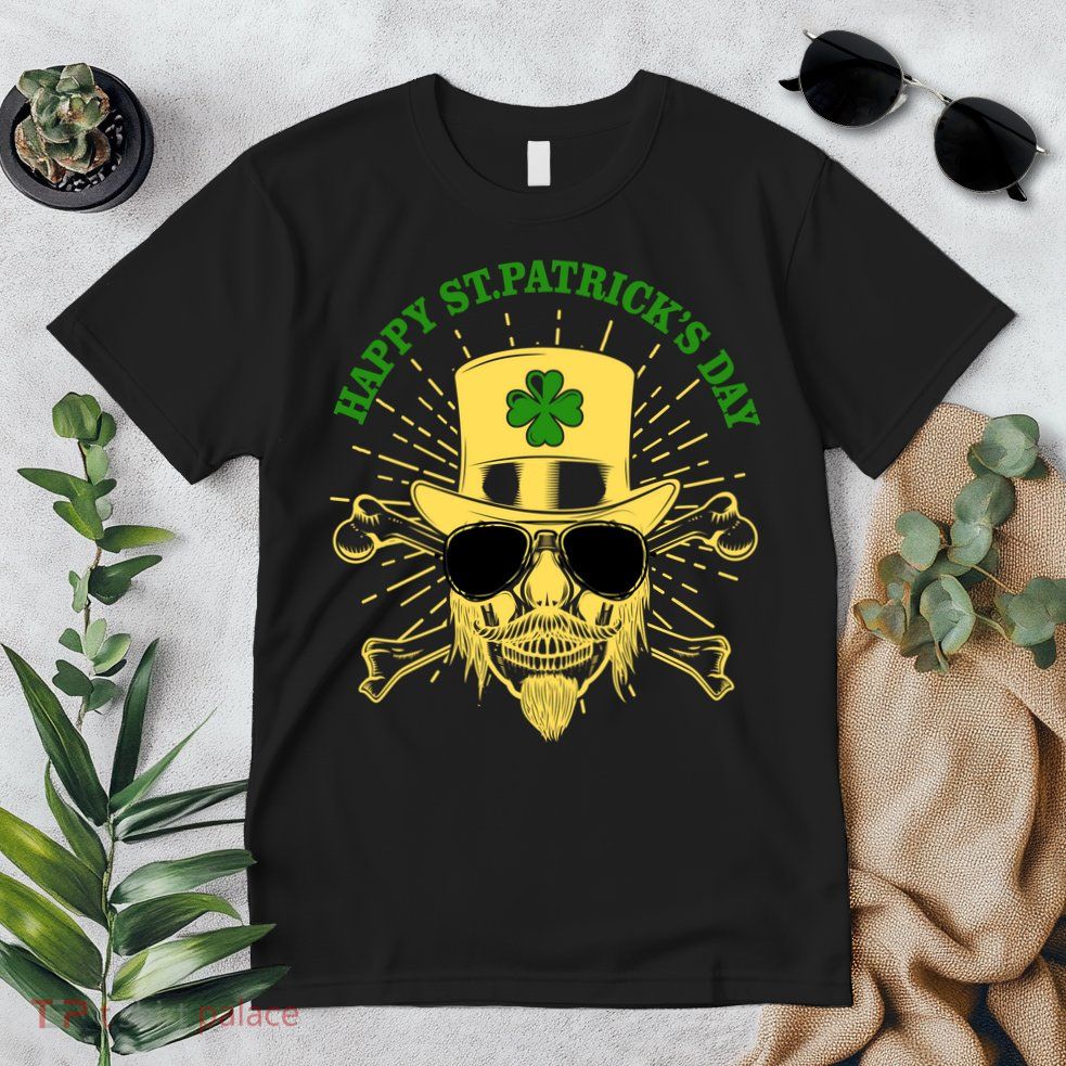 Skull St Patricks Day, Irish Skull Shamrock Premium T-Shirt