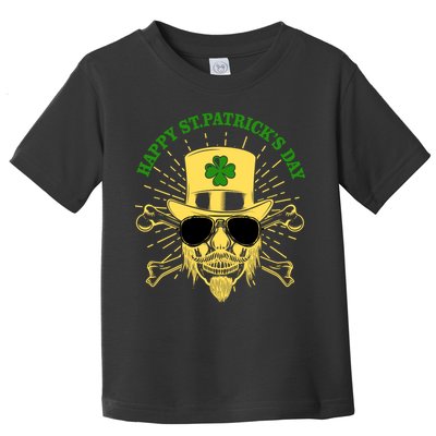 Skull St Patricks Day, Irish Skull Shamrock Toddler T-Shirt