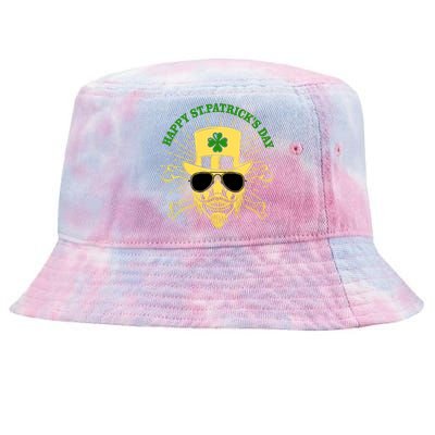 Skull St Patricks Day, Irish Skull Shamrock Tie-Dyed Bucket Hat