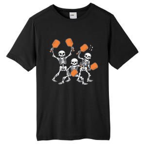 Spooky Skeletons Pickleball Halloween Smash Gift Tall Fusion ChromaSoft Performance T-Shirt