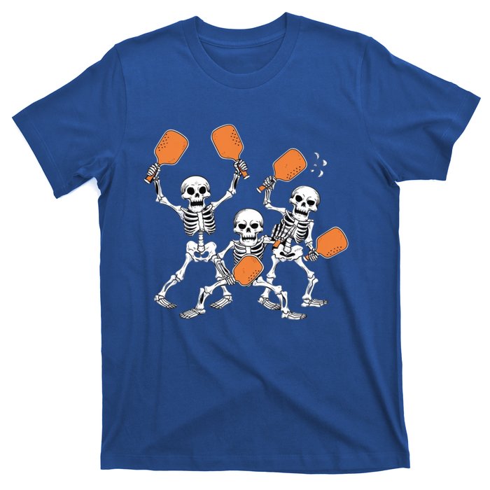 Spooky Skeletons Pickleball Halloween Smash Gift T-Shirt