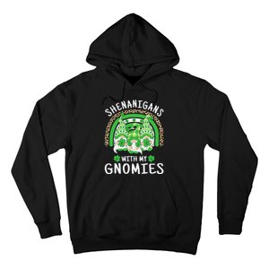 Shenanigans St Patricks Day Rainbow Irish Gnomes Shamrock Hoodie