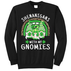 Shenanigans St Patricks Day Rainbow Irish Gnomes Shamrock Sweatshirt