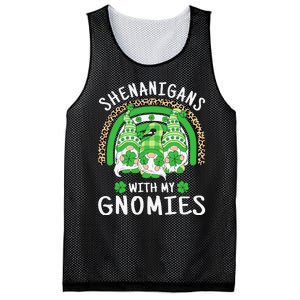 Shenanigans St Patricks Day Rainbow Irish Gnomes Shamrock Mesh Reversible Basketball Jersey Tank