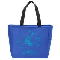 Snow Skiing Powder Vintage Retro Mountain Snow Skier Gift Zip Tote Bag