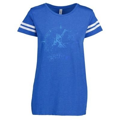 Snow Skiing Powder Vintage Retro Mountain Snow Skier Gift Enza Ladies Jersey Football T-Shirt