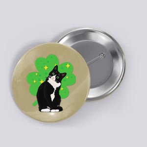 St. Saint Patrick's Day Tuxedo Cat Women Costume Button