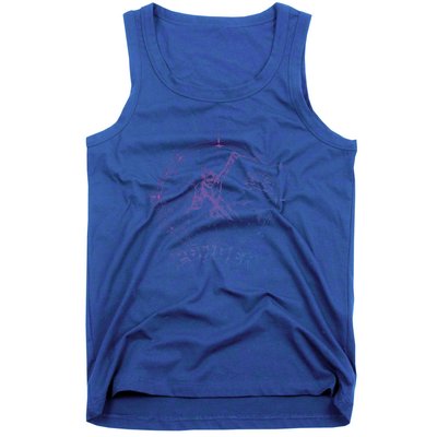 Snow Skiing Powder Vintage Retro Mountain Snow Skier Gift Tank Top