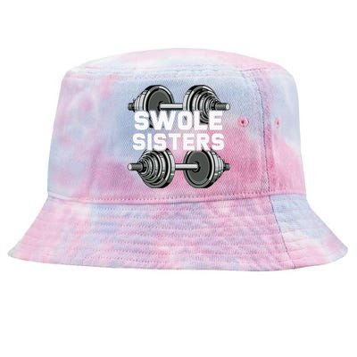 Swole Sisters Powerlifting Gym Workout Swole Gainz Tie-Dyed Bucket Hat