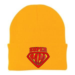 Superhero Super Papa Father Day Grandpa Dad Gift Knit Cap Winter Beanie