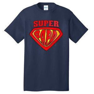 Superhero Super Papa Father Day Grandpa Dad Gift Tall T-Shirt