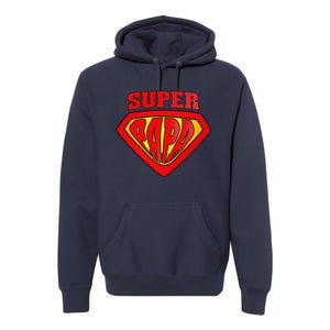 Superhero Super Papa Father Day Grandpa Dad Gift Premium Hoodie