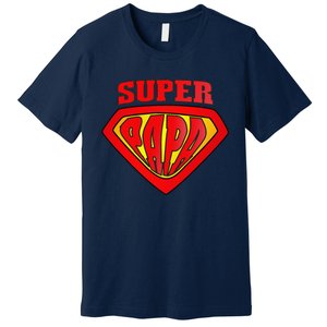 Superhero Super Papa Father Day Grandpa Dad Gift Premium T-Shirt