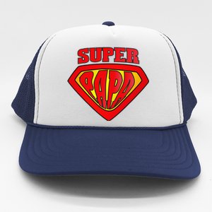 Superhero Super Papa Father Day Grandpa Dad Gift Trucker Hat