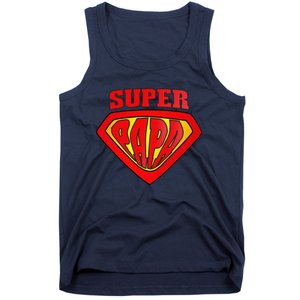 Superhero Super Papa Father Day Grandpa Dad Gift Tank Top