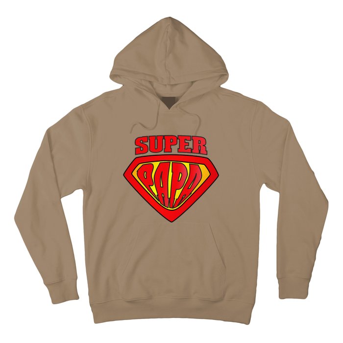 Superhero Super Papa Father Day Grandpa Dad Gift Hoodie