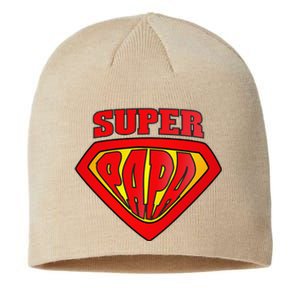 Superhero Super Papa Father Day Grandpa Dad Gift Sustainable Beanie