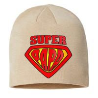 Superhero Super Papa Father Day Grandpa Dad Gift Sustainable Beanie